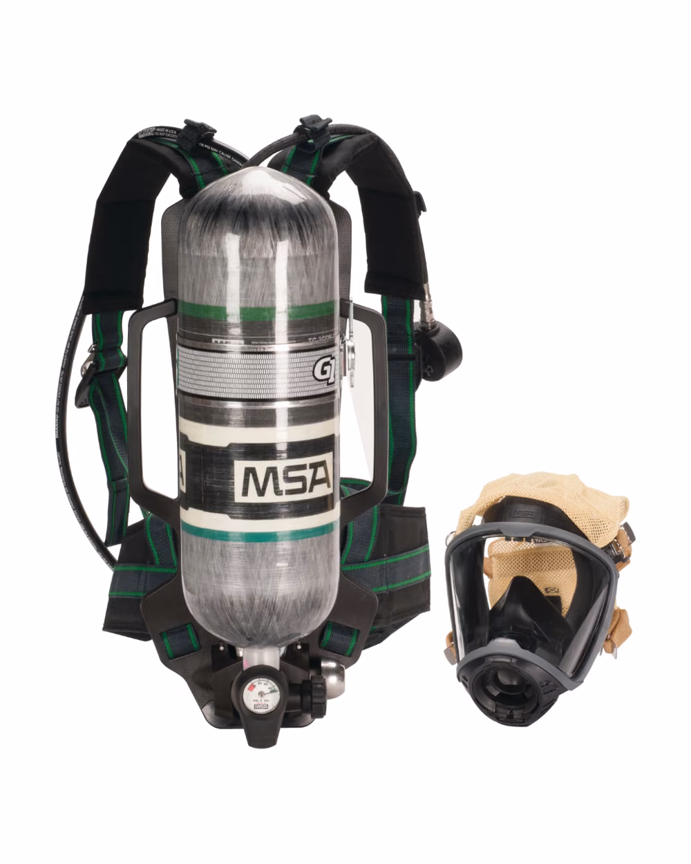 Equipo de respiración autónoma MSA G1 Industrial con máscara y cilindro