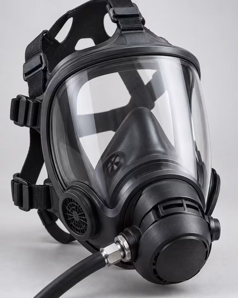 Máscara de cara completa y regulador para equipo de respiración autónoma