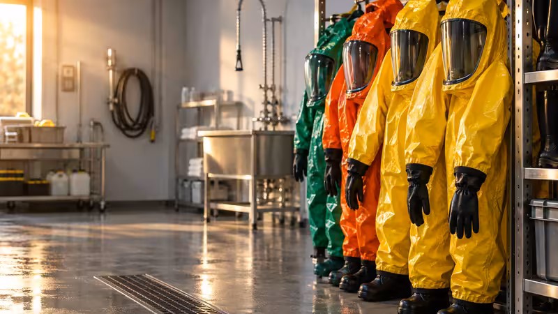 Trajes de protección química Hazmat